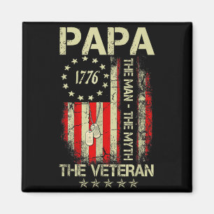 Pappa mans myt veteran - fars dag flaggaPappa m Magnet