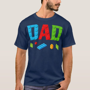 Pappa Master Builder Bygger Bricks Blocks Family S T Shirt