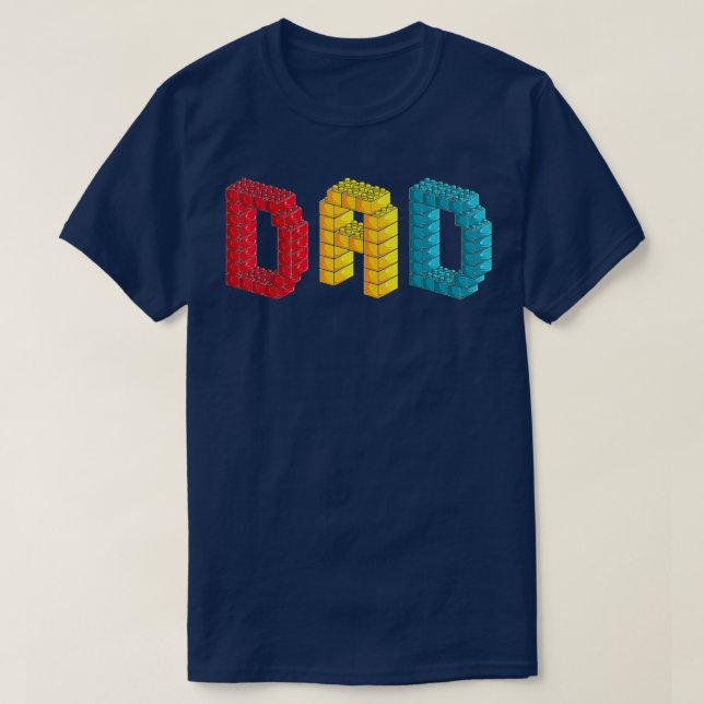 Pappa Master Builder Bygger Bricks Blocks Family S T Shirt (Design framsida)