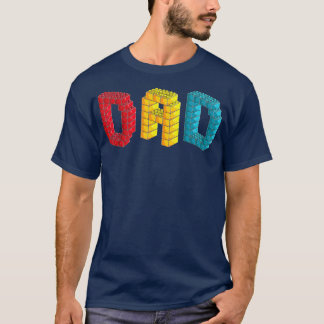 Pappa Master Builder Bygger Bricks Blocks Family S T Shirt