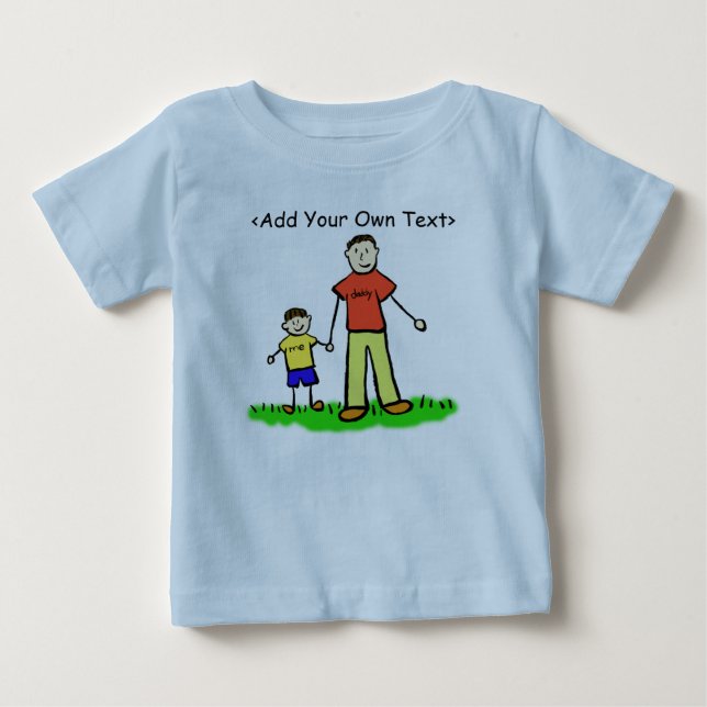 Pappa & Me Little Boy Shirt Brunette (båda sidor) Tröja (Framsida)