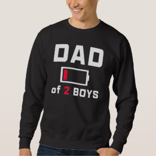 Pappa med 2 boys För manar Far-pappa Lång Ärmad Tröja