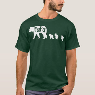 Pappa med 3 Unge Roligt Pappa Far gift Pr T Shirt