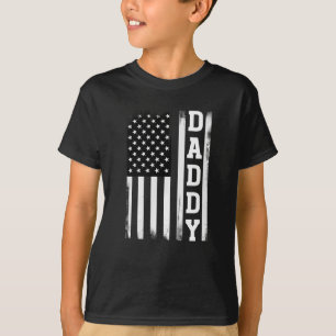 Pappa med amerikansk amerikansk Flagga T Shirt