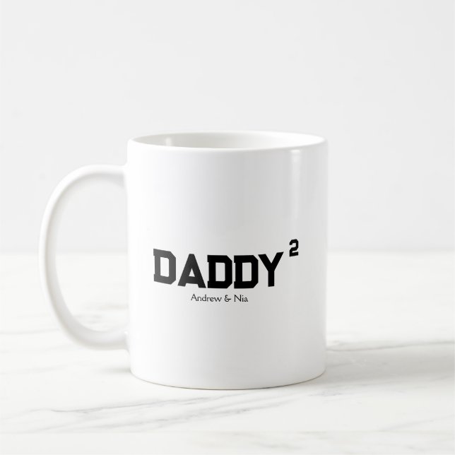 Pappa med anpassade barnnamn kaffemugg (Vänster)