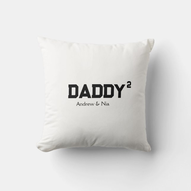 Pappa med anpassade barnnamn kudde (Framsida)