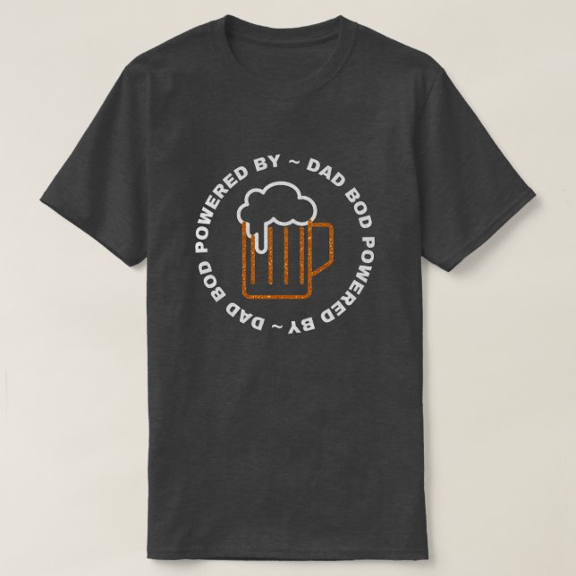 Pappa med ben från Beer Glitter T-Shirt (Design framsida)