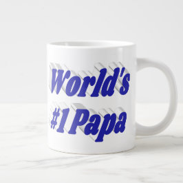 Pappa med blå halvtext jumbo mugg