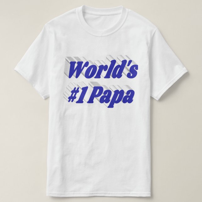 Pappa med blå text T-Shirt (Design framsida)