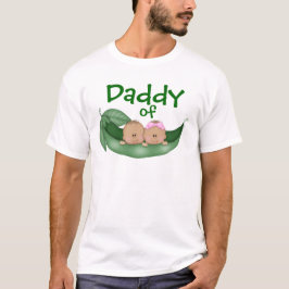 Pappa med blandade Twillingar (mörk skin) Tee Shirt