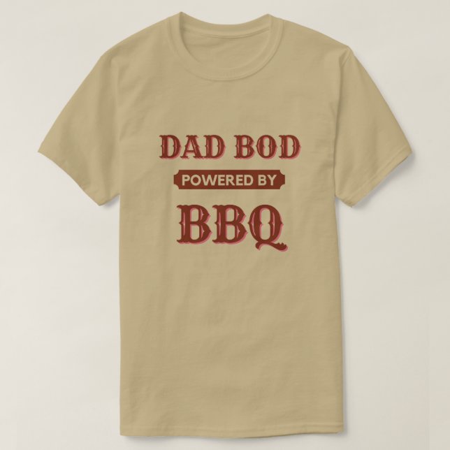 Pappa med Bod som drivs av BBQ T-Shirt (Design framsida)