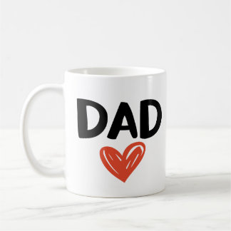 PAPPA med handdränkt hjärtklappning av dörrdockor Kaffemugg