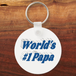 Pappa med havsblå text  nyckelring