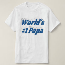 Pappa med havsblå text T-Shirt