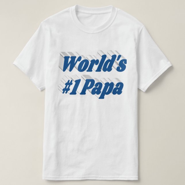 Pappa med havsblå text T-Shirt (Design framsida)