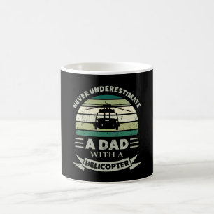 Pappa med Helicopter Funny Gift Fars dag Manar Kaffemugg