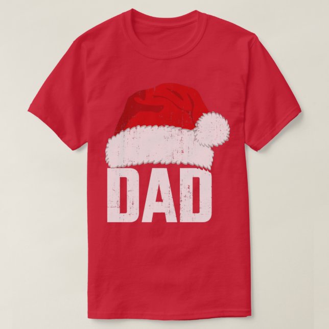 Pappa med jultomten som matchar familjejulklappar t shirt (Design framsida)