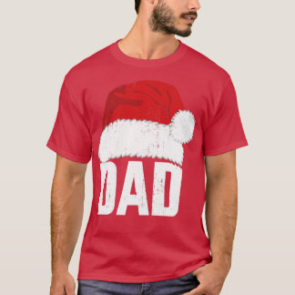 Pappa med jultomten som matchar familjejulklappar t shirt
