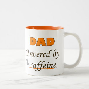 Pappa med koffein i drift Två-Tonad mugg