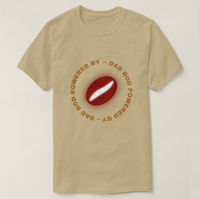 Pappa med koffein som drivkraft t shirt (Design framsida)