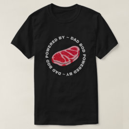 Pappa med kraft av Steaks Glitter T-Shirt