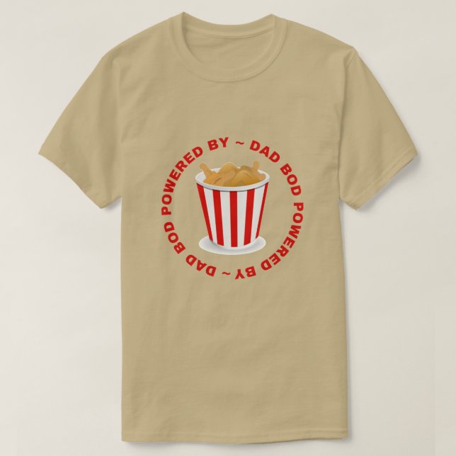 Pappa med kraft från Chicken Vingar T Shirt (Design framsida)