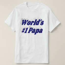 Pappa med mörk blått text T-Shirt