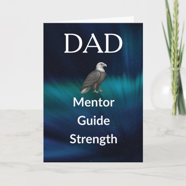 Pappa Mentor Guidekort - Eagle Northern Lights Kort (Framsida)