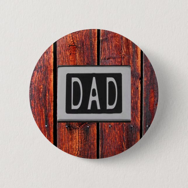 PAPPA Metall Barn Wood Background Knapp (Framsida)
