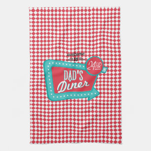 Pappa middaghandduk - Retro fars dag Kökshandduk