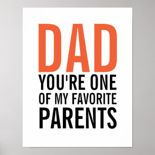 Pappa Min favoritförälder Fars dag Poster