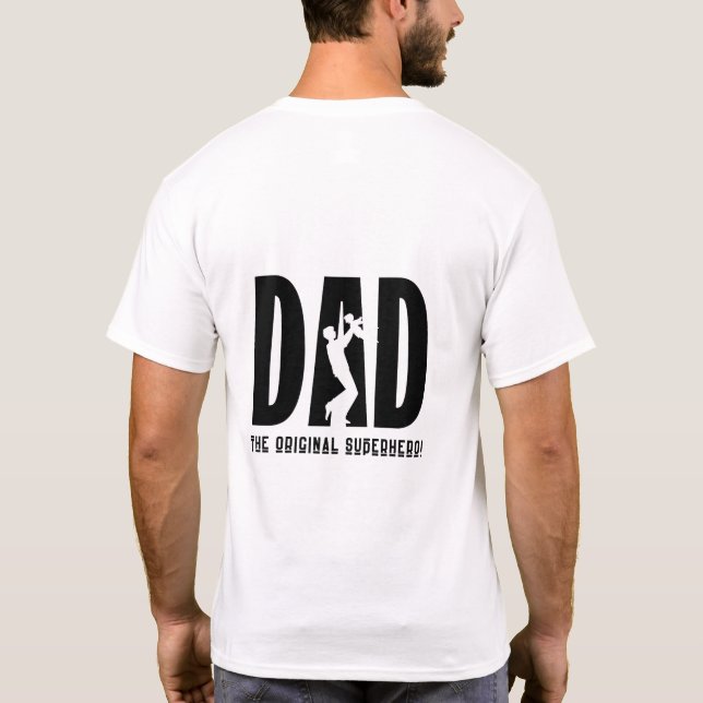 Pappa: Min första hjälte T Shirt (Baksida)