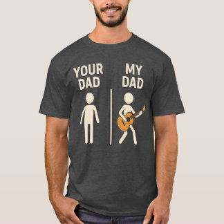 Pappa Min Pappa Gitarr Musiker Pappa Fadersdag fa T Shirt