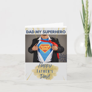 Pappa Min superhjälte - Lycklig Fars dag! Kort