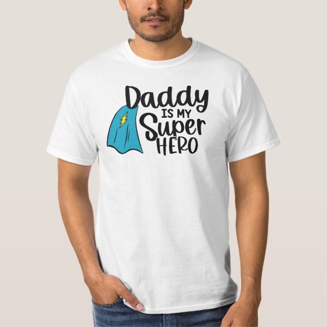 Pappa min superhjälte  t shirt (Framsida)