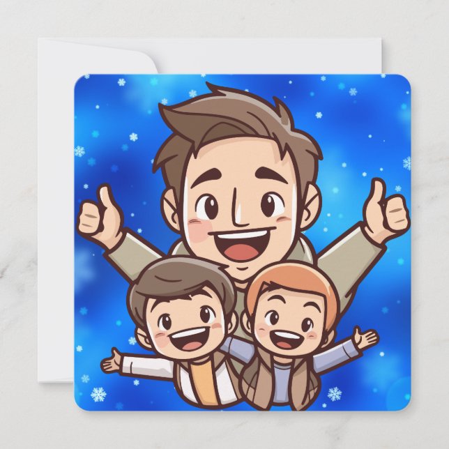 Pappa, min tysta hjälte julkort (Framsida)