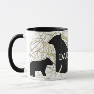Pappa Minimalist Björn Mugg Abstrakt Folie