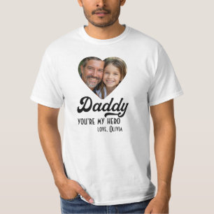 Pappa mitt fotohjärta, retro t shirt