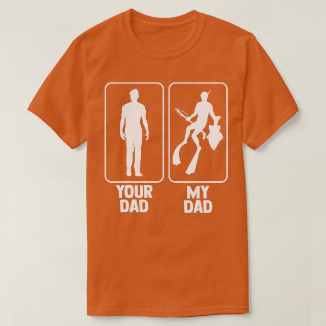 Pappa mitt Pappa-dykande högtalarhögtalarhögtalarh T Shirt (Design framsida)