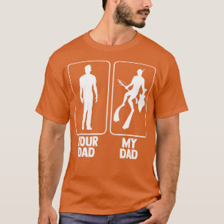 Pappa mitt Pappa-dykande högtalarhögtalarhögtalarh T Shirt