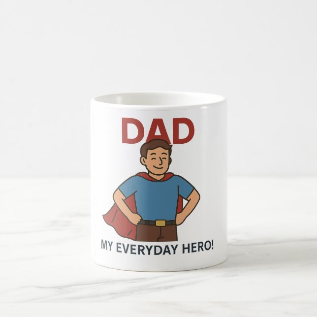 Pappa - Mitt vardagshjälte! Toppen Pappa Kaffemugg (Center)