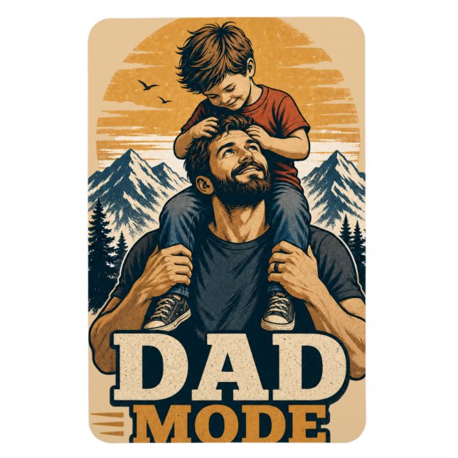 Pappa Mode Fars Dag T-Shirt Magnet (Vertikal)