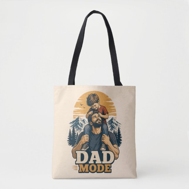 Pappa Mode Fars Dag T-Shirt Tygkasse (Framsida)