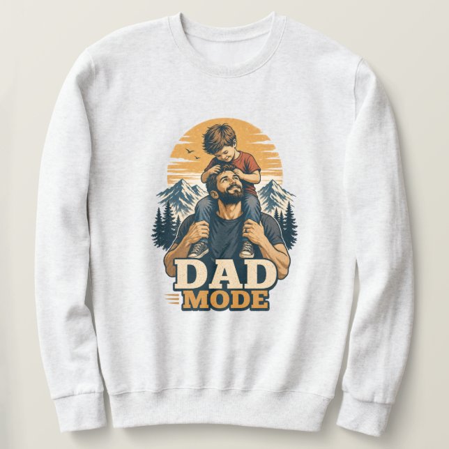 Pappa Mode Fars dag Tröja Lång Ärmad Tröja (Design framsida)