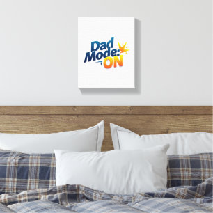 Pappa Mode ON Wall Art - Lönt Canvas för Pappor D