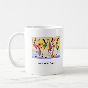Pappa Modern African Art, uttryck för lycka Kaffemugg