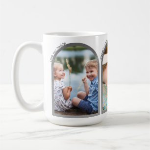 Pappa Modern bild för fotosamling och text i Far Kaffemugg