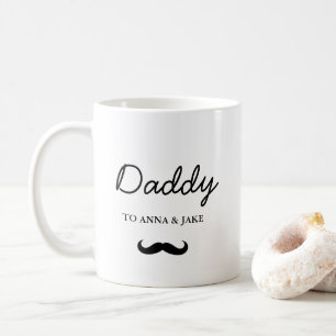 pappa Modern Fars dag Kids Namn-kaffe Mugg