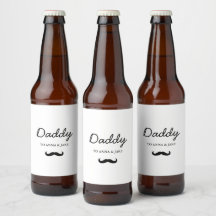 pappa | Modern Fars dag Mustache Beer Label