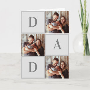 Pappa Modern fotokollage fars dag Kort